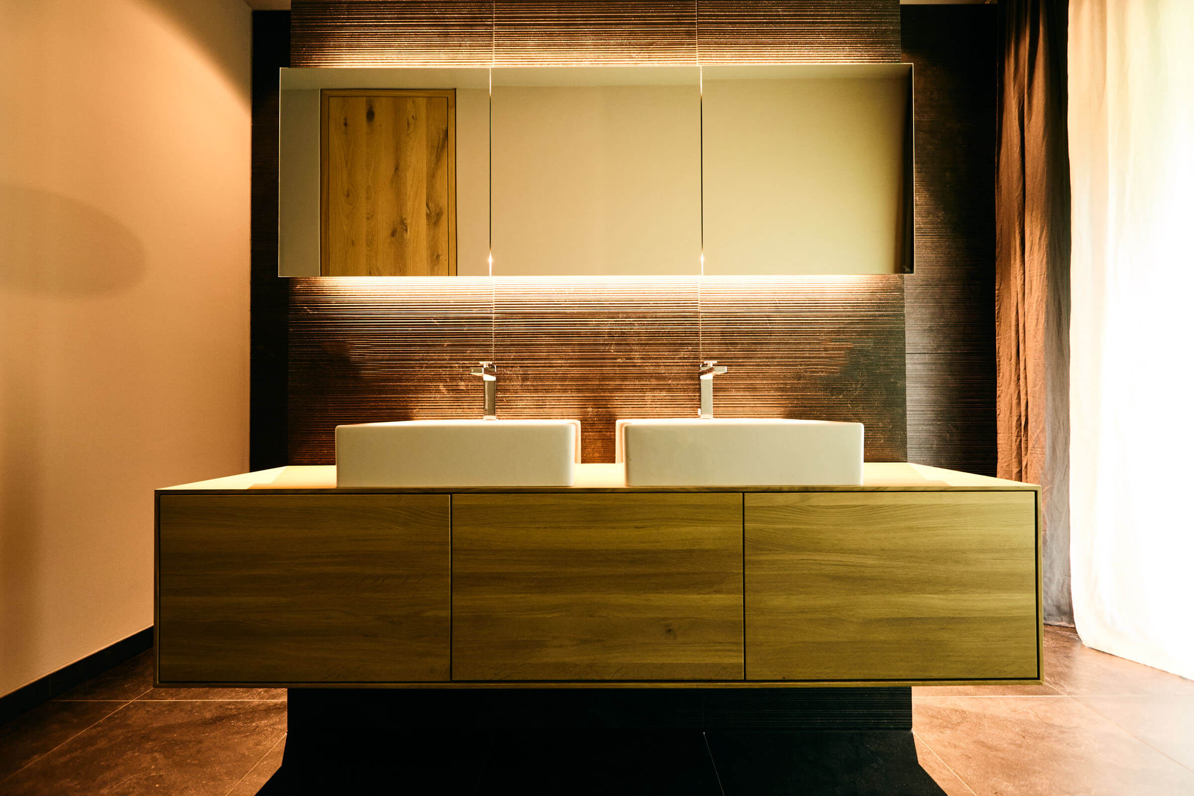 3m flächenbündige stumpfe Blockzargentür furniert in Eiche astig